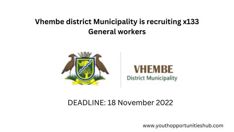general worker vacancies vhembe district municipality youth