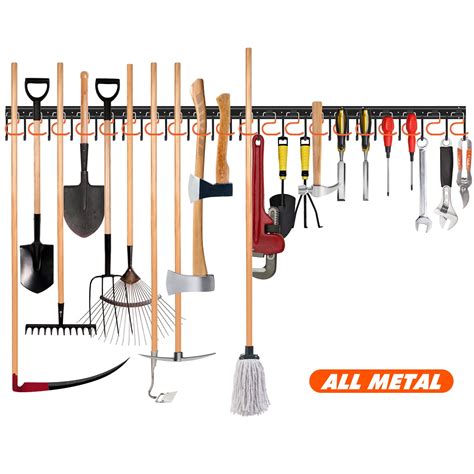buy   metal garden tool organizer adjustable garage tool