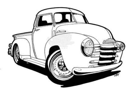 pickup truck drawing chevy  ideas  classic cars chevy trucks