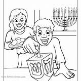 Coloring Pages Good Dreidel Hanukkah Playing Kids Drawing Printable Print Getdrawings Sharing Getcolorings sketch template