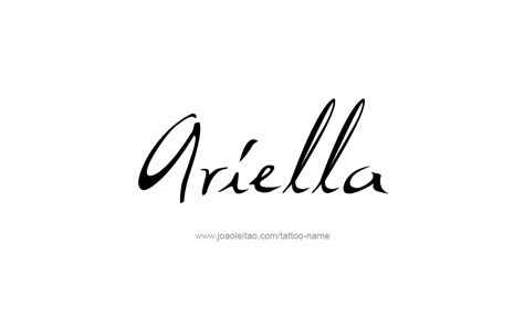 ariella name tattoo designs