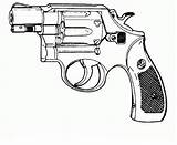 Armas Revolver Pistola Colorea sketch template