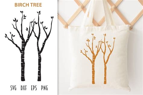 Birch Tree Svg Birch Tree Pair Cut File