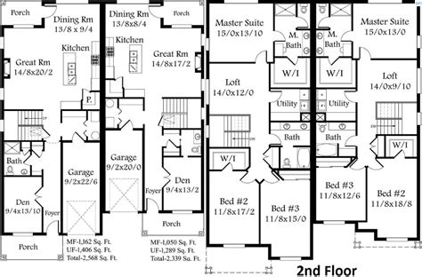 story duplex floor plans  garage review home