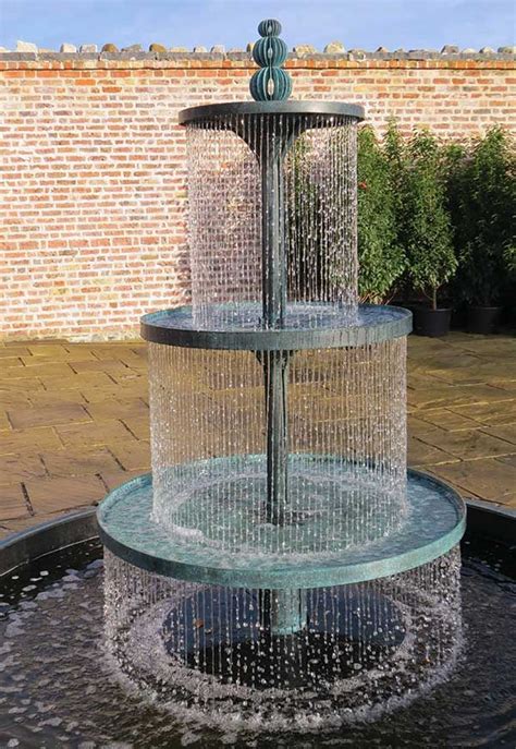 tiered water fountains  crucello bronze  tier fountain backyard water fountains concrete