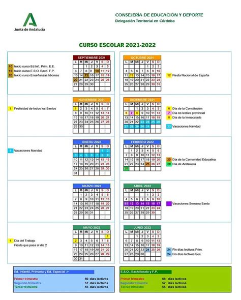 Calendario Curso Escolar 2022 2023 Andalucia Imagesee