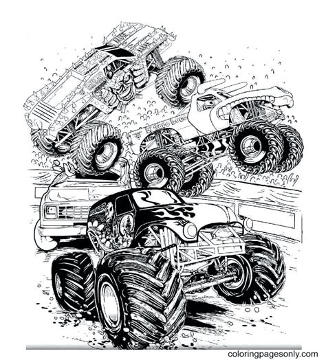 giant monster truck coloring pages monster truck coloring pages
