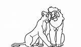 Lion Kovu Kiara King Coloring Pages Lineart Deviantart Downloads sketch template