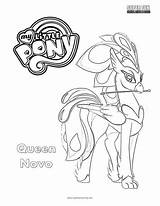 Coloring Pony Queen Little Novo sketch template