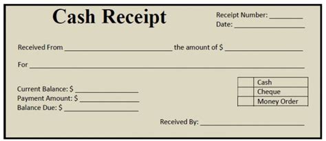 cash receipt template receipt template  receipt template letter