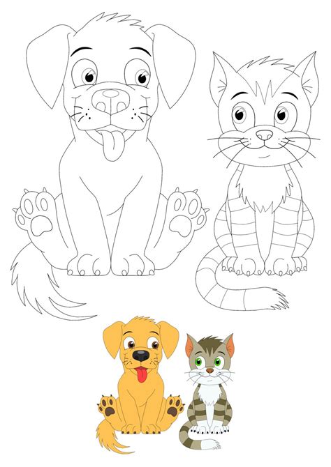 cat  dog coloring pages   coloring sheets