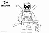 Deadpool Lego Coloring Pages Marvel Template Super sketch template