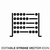 Vector Abacus Illustration Icon Stock Line sketch template