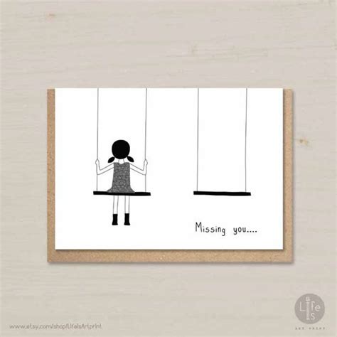 missing  card poster print kids   card thinking