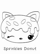 Donut Coloring Pages Num Noms Kawaii Cute Kids Sprinkles Donuts Cat Food Sketch Colouring Color Bestcoloringpagesforkids Sprinkle Template Drawings Shopkins sketch template