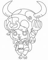 Chopper Coloring Piece Pages Milk Bottle Anime Tony Categories Drawing sketch template