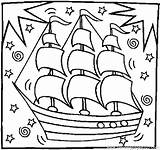Columbus Christopher Coloring Pages Ship Ships Boats Printable Getcolorings Getdrawings Colorings sketch template