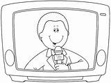 Televisor Televisores Televisión Colorat Meserii Compartan Disfrute Motivo Pretende sketch template