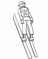 Skiing Skifahren Skijanje Jumping Athlete Ausmalbild Coloringsky Kolorowanki Bojanke Competitive Zapisano Azcoloring Olympic Nazad Letzte sketch template