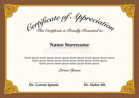 certificate  appreciation stock vector illustration  vector