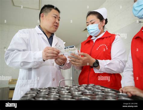 Huai An China May 11 2023 Wang Donghu A Male Head Nurse In A