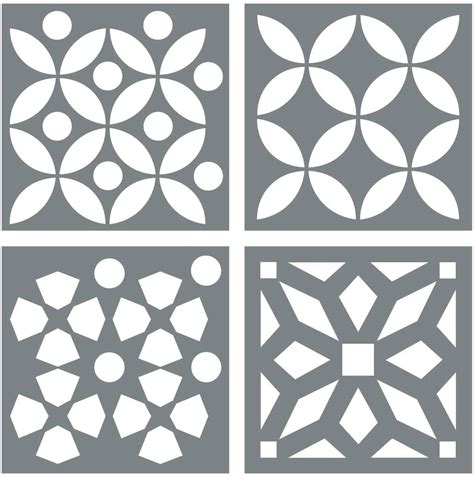 morrocan tile stencil set pack    tile stencil designs