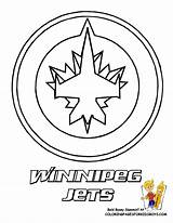 Coloring Pages Hockey Jets Nhl Winnipeg Ice Logos Color Logo Kids Colouring Printable Oilers Montreal Canadiens Symbols Bruins Edmonton Print sketch template