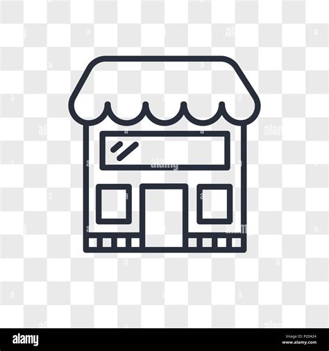 tienda icono vectorial aislado sobre fondo transparente logotipo de tienda concepto imagen