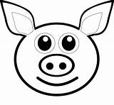 Pig Face Template Clipart Cute sketch template