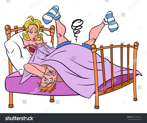 couple bed tired man after sex stock illustration 186564311 shutterstock