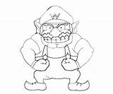 Wario Coloring Pages Template sketch template