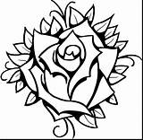 Coloring Rose Pages Clipartmag Drawing sketch template