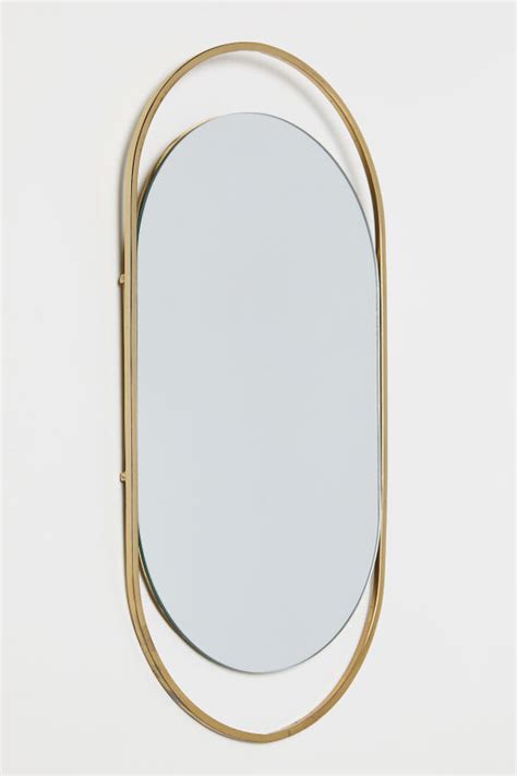 ovaler spiegel goldfarben home  hm de  ovaler spiegel