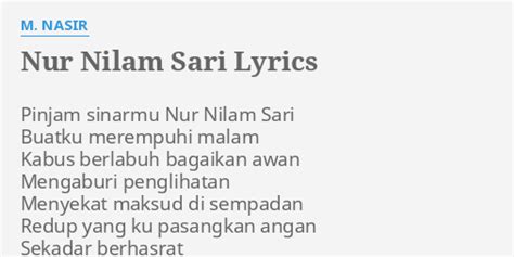 lirik lagu nur nilam sari