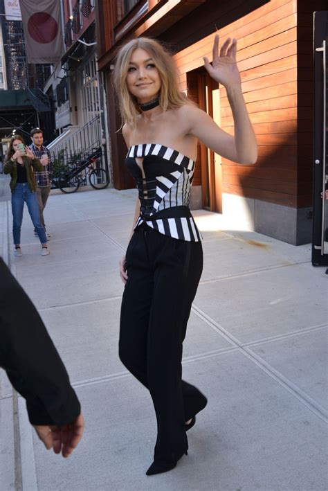 Gigi Hadid Casual Chic Outfit Leaving Her Apartment In