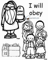 Obey Coloring Lds Will Bible Kids Gods School Sunday Pages Children Word Lesson Preschool Church Ones Little Behold Crafts Parents sketch template