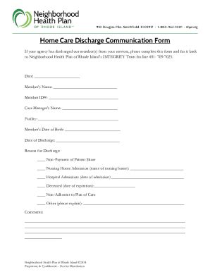 fillable  sample patient discharge letter fax email print pdffiller