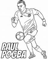 Coloring Pogba Paul Football Player Players Print Footballer sketch template
