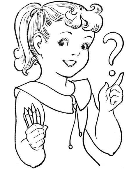 bluebonkers girl coloring pages question girl  printable kids