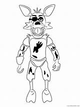 Animatronics Pages Coloring Coloring4free Cartoons Foxy Printable Related Posts sketch template