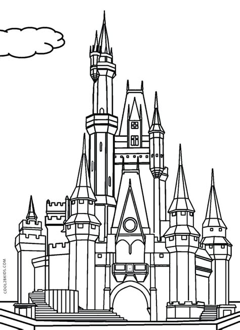 coloring pages disney castle  getcoloringscom  printable