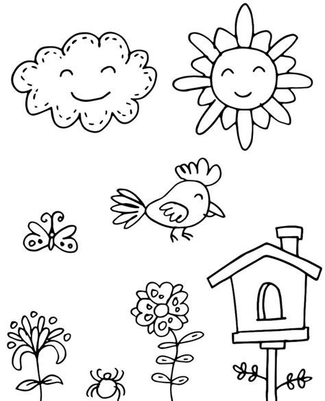 simple spring coloring pages  kids topcoloringpagesnet