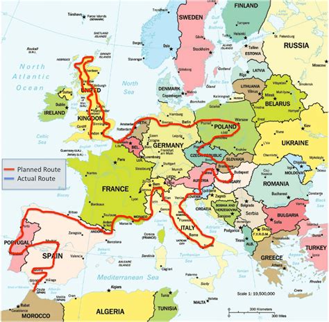 langebaan sunset planned route europe