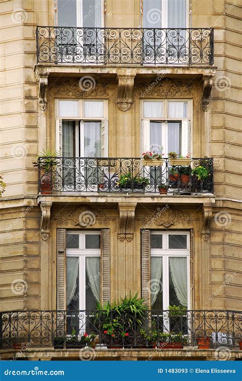 paris windows stock image image  europe apartment