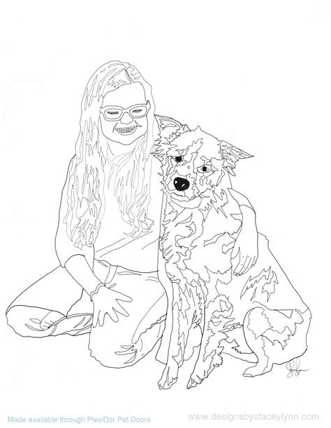 girl   dog coloring page dog coloring page coloring pages