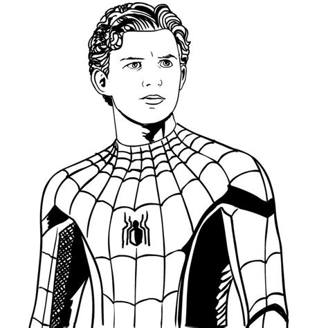 spider man   home coloring page drawing  spiderman coloring