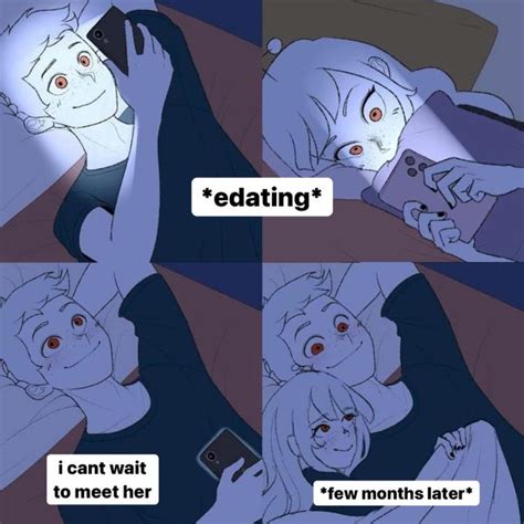 The Impossible Ending Couple Texting In Bed Know Your Meme