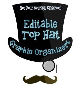 editable top hat graphic organizer templates   sample  stem top