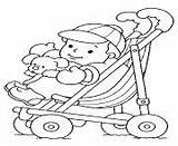 Coloring Baby Printable Stroller Pages Book Explore sketch template