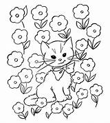 Coloring Cat Pages Printable Kids Toddler Animals Momjunction Will sketch template